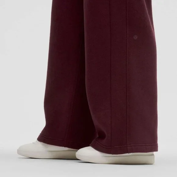 NWT Scuba Mid-Rise Wide-Leg Pant *Regular, Sz S, GARNET - Picture 4 of 8